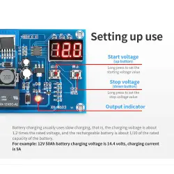 12-24V Batarya Akü Şarj Kontrol Devresi - XH-M603 - Thumbnail