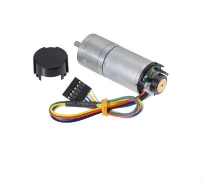 20.4:1 Metal Redüktörlü Motor 25Dx65L mm HP 12V, 48 CPR Enkoderli PL-4843