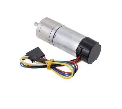 20.4:1 Metal Redüktörlü Motor 25Dx65L mm HP 12V, 48 CPR Enkoderli PL-4843