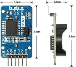 24C32 EEPROM Hafızalı DS3231 Hassas RTC Gerçek Zamanlı Saat Modülü - Thumbnail