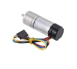 9.7:1 Metal Redüktörlü Motor 25Dx63L mm MP 12V - 48 CPR Enkoderli PL-4862 - Thumbnail