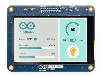 Arduino GIGA 3.97 inç Display Dokunmatik Ekran Shield Kartı - 480x800, RGB