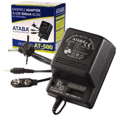 Ataba At-500 3-12V 500Mah Kademeli Adaptör