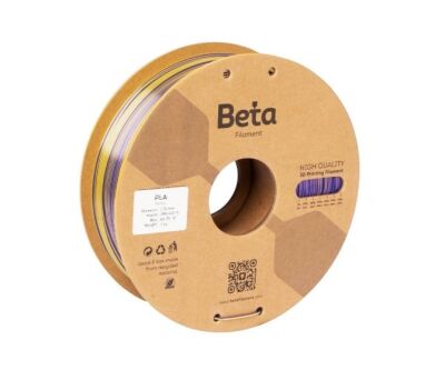 Beta PLA-Mystic Silk 1.75mm Filament - 1kg, Blue Purple Yellow