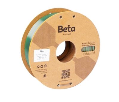 Beta PLA-Silk 1.75mm Filament - 1kg, Rainbow