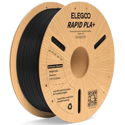 Elegoo 1.75mm RAPID PLA Plus Yüksek Hızlı Filament - Siyah, 1kg