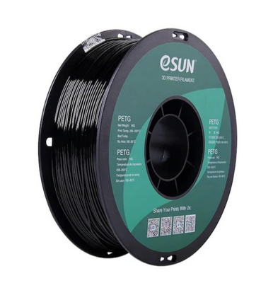 ESUN Petg 1.75mm Filament - Düz Siyah, 1kg