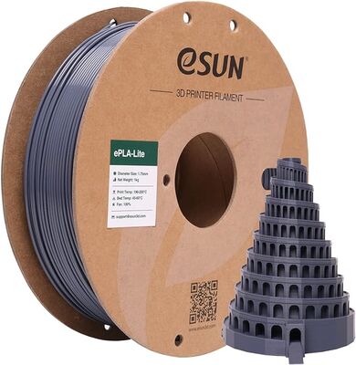 ESUN 1.75mm ePLA-Matte Estetik Filament - Koyu Gri, 1kg