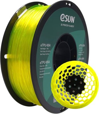 ESUN 1.75mm e-TPU (eTPU-95A) Esnek Filament - Koyu Sarı, 1kg