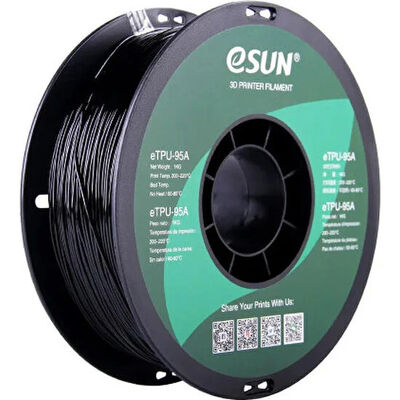 ESUN 1.75mm e-TPU (eTPU-95A) Esnek Filament - Siyah, 1kg