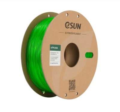 ESUN 1.75mm e-TPU (eTPU-95A) Esnek Filament - Transparan Yeşil, 1kg