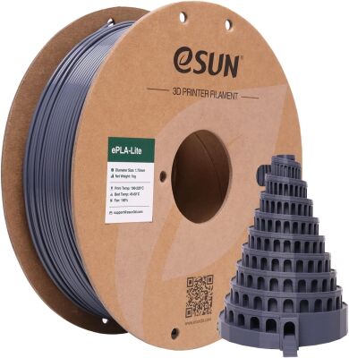 eSUN 1.75mm PLA Plus (PLA+) Filament - Gri, 1kg