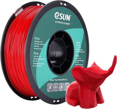 eSUN 2.85mm PLA Plus (PLA+) Filament - Kırmızı, 1kg