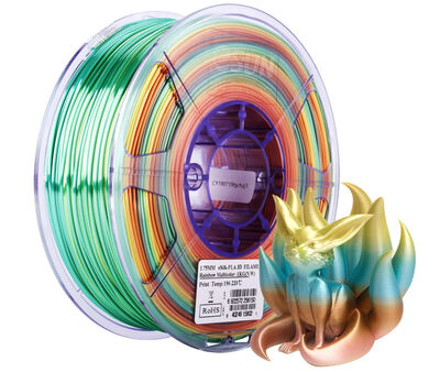 ESUN e-Silk PLA (ePLA-Silk) 1.75mm Estetik Filament - Rainbow, 1kg