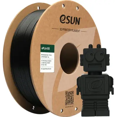 eSUN ePLA-SS Super Speed Yüksek Hızlı 1.75mm Filament - Siyah, 1kg