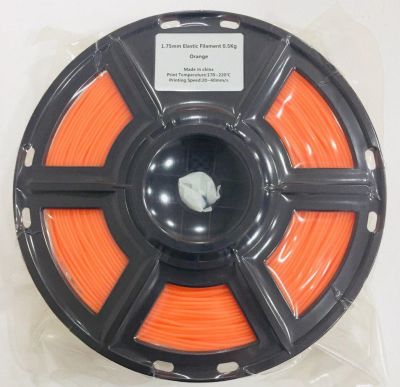 Flashforge Elastic (Elastik) 1.75mm Turuncu Filament - 0.5Kg - TPU 95A