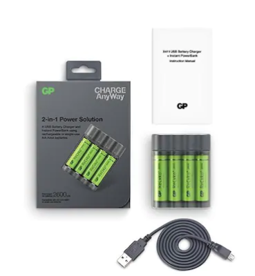 GP X411 4x2600mAh USB Şarj Cihazı ve Powerbank