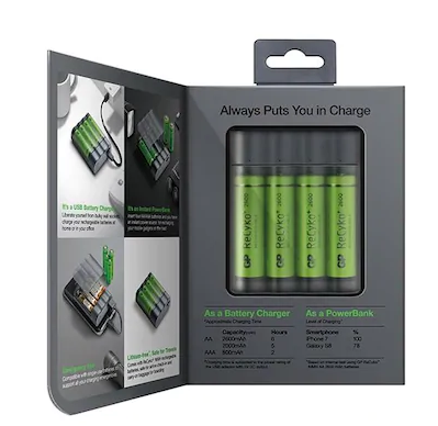 GP X411 4x2600mAh USB Şarj Cihazı ve Powerbank