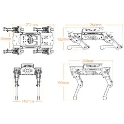 Hiwonder PuppyPi Pro Quadruped Robot Köpek (Raspberry Pi 5 8GB ile Yapay Görme) - Thumbnail