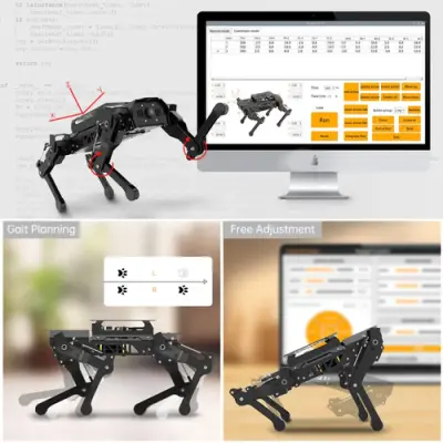 Hiwonder PuppyPi Pro Quadruped Robot Köpek (Raspberry Pi 5 8GB ile Yapay Görme)