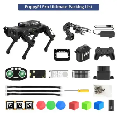 Hiwonder PuppyPi Pro Quadruped Robot Köpek Ultimate Kit (Raspberry Pi 5 4GB)