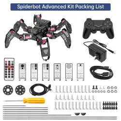 Hiwonder Spiderbot Hexapod Arduino Destekli Robot Örümcek Kiti (Advanced Paket) - Thumbnail