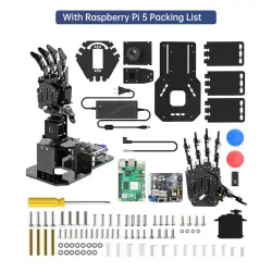 Hiwonder uHandPi Raspberry Pi AI Görüntü İşleyen Robotik El (RPi 5 8GB - Sağ) - Thumbnail