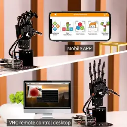 Hiwonder uHandPi Raspberry Pi AI Görüntü İşleyen Robotik El (RPi 5 8GB - Sağ) - Thumbnail