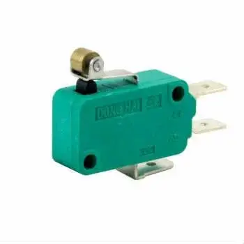 Micro Switch Kısa Makaralı Yeşil - 220V, 16A