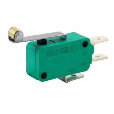 Micro Switch Uzun Makaralı Yeşil - 220V 16A