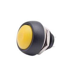 PBS-33B Push Buton (Mantar Buton) - Oval Sarı 12mm - Thumbnail
