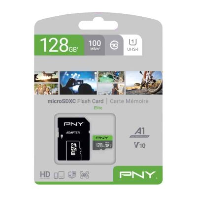 PNY MicroSDXC Elite 128GB Hafıza Kartı - 100MB/s, V10 A1