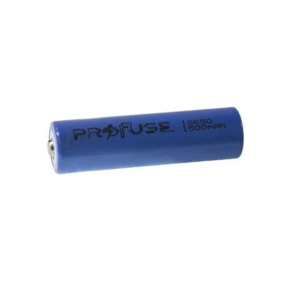 Profuse 18650 Li-ion (Lityum iyon) Şarjlı Pil - 3.7V, 1500mAh, Başlı