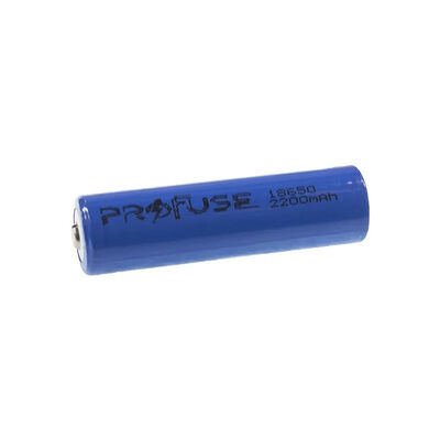 Profuse 18650 Li-ion (Lityum iyon) Şarjlı Pil - 3.7V, 2200mAh, Başlı