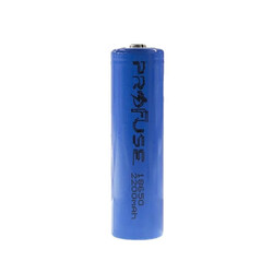 Profuse 18650 Li-ion (Lityum iyon) Şarjlı Pil - 3.7V, 2200mAh, Başlı - Thumbnail