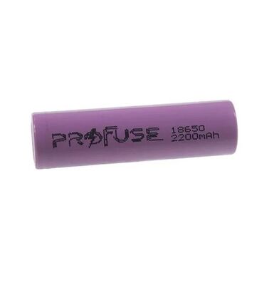 Profuse 18650 Li-ion (Lityum iyon) Şarjlı Pil - 3.7V, 2200mAh, Başsız