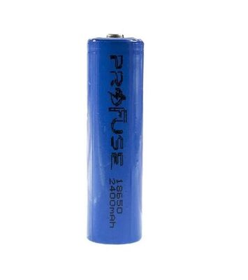 Profuse 18650 Li-ion (Lityum iyon) Şarjlı Pil - 3.7V, 2400mAh, Başlı