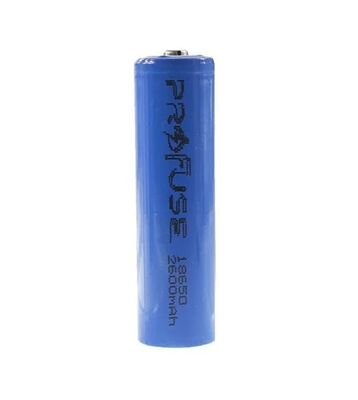 Profuse 18650 Li-ion (Lityum iyon) Şarjlı Pil - 3.7V, 2600mAh, Başlı