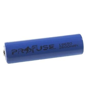 Profuse 18650 Li-ion (Lityum iyon) Şarjlı Pil - 3.7V, 2600mAh, Başlı