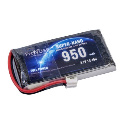 Profuse 1S 3.7V Lipo (Li-Po) Lityum Polimer Batarya - 950mAh, 40C - Mbot Pili