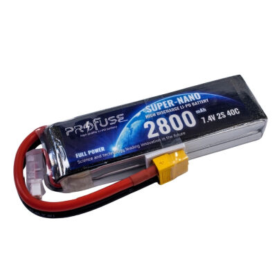 Profuse 2S 7.4V Lipo (Li-Po) Lityum Polimer Batarya - 2800mAh, 40C