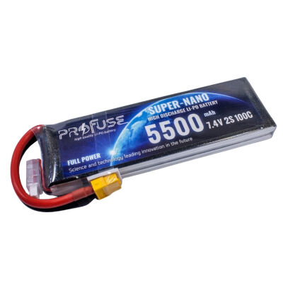 Profuse 2S 7.4V Lipo (Li-Po) Lityum Polimer Batarya - 5500mAh, 40C