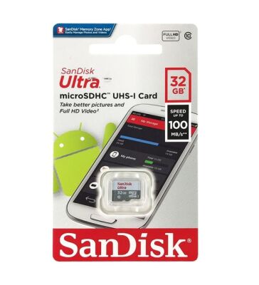 Sandisk Ultra microSDHC UHS-I 32GB Hafıza Kartı 100MB/s