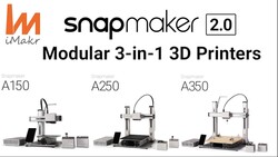 Snapmaker 2.0 A250T Modüler 3 in 1 3D Printer: 3DP, 1.6W Gravür, CNC - 80030 - Thumbnail