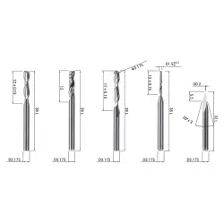 Snapmaker CNC Bits, 5 adet - Thumbnail