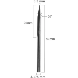 Snapmaker Düz Oluklu V-Bits, 3 Adet (Straight Groove V-Bits) - Thumbnail