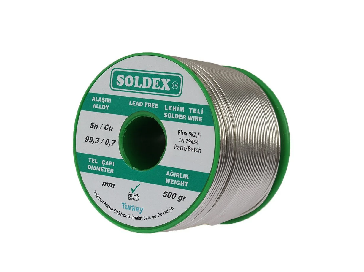 Soldex 1mm 500gr Kurşunsuz Lehim Teli - Sn99.3 Cu0.7 || 993105