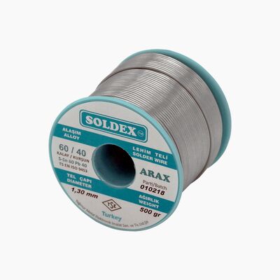 Soldex ARAX Lehim Teli 1.3mm 500Gr | Sn60 - Pb40 | 60A135