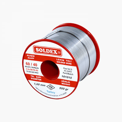 Soldex Lehim Teli 1.6mm 500Gr | Sn60 - Pb40 (60/40) | 601605