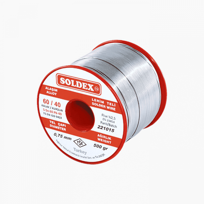 Soldex Lehim Teli 0.75mm 500 Gr | Sn60 - Pb40 (60/40) | 600755